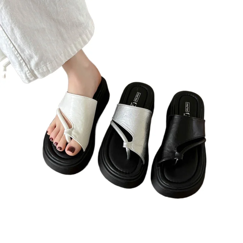 

Women's Slippers Platform Soft Summer 2025 New Slides Shoes Women Ladies Slippers Platform Toe Clips Slippers