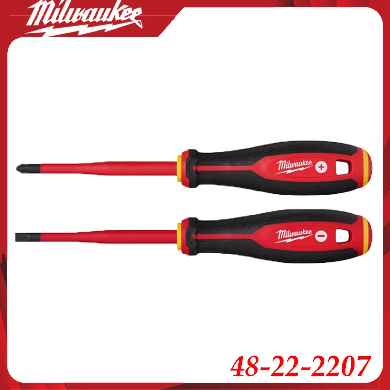 

Набор изолированных отверток Milwaukee 48-22-2207, 2 шт., 1000В, с тонкими наконечниками (PH и шлицевыми), промышленного класса, ручной инструмент, аксессуары