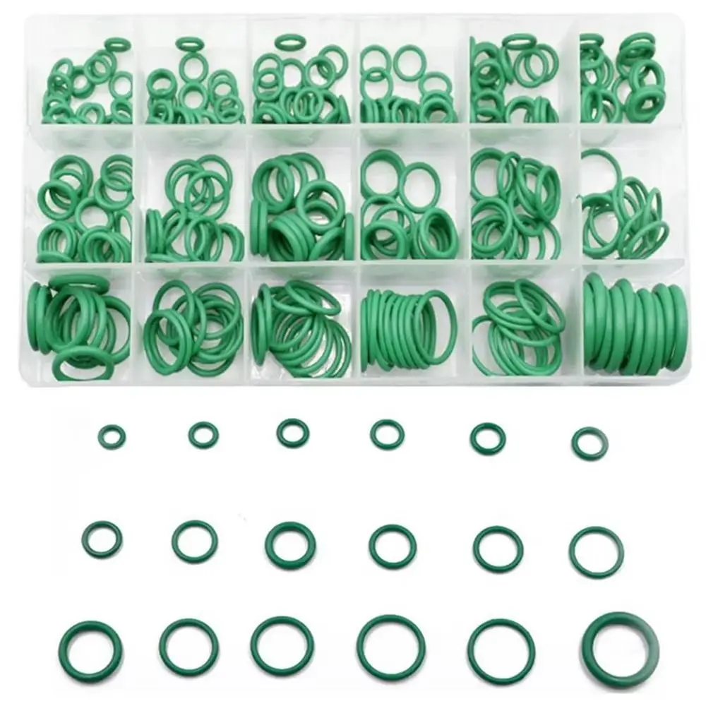 270Pcs Rubber Rings Sealing Ring Kit Purple Green HNBR Material Car Auto Repair Tools 18 Sizes Universal
