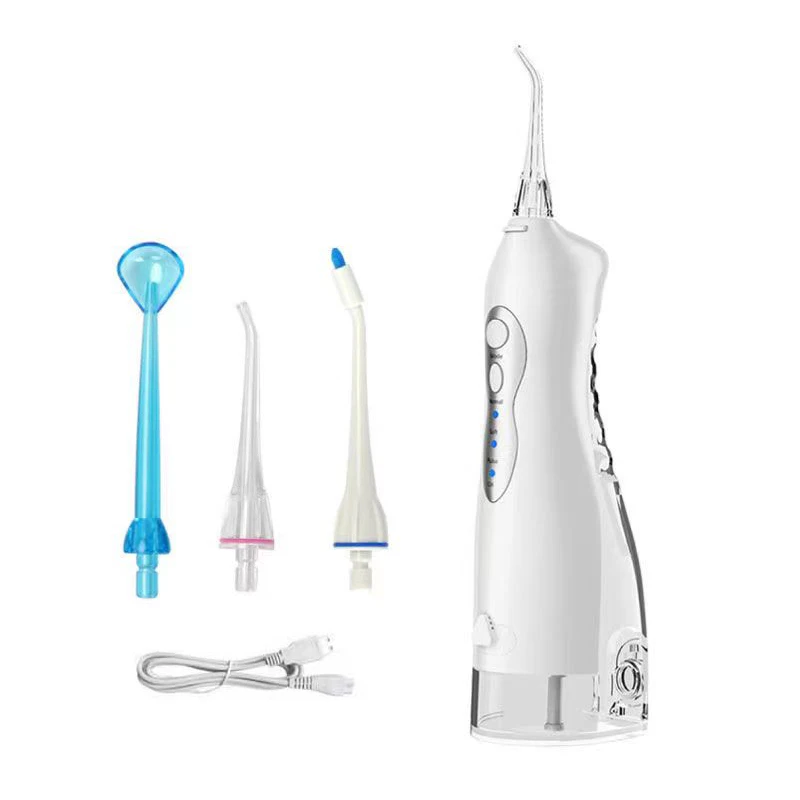 

Oral Irrigator USB Rechargeable Water Flosser Portable Dental Water Jet 300ML Water Tank Waterproof Teeth Cleaner