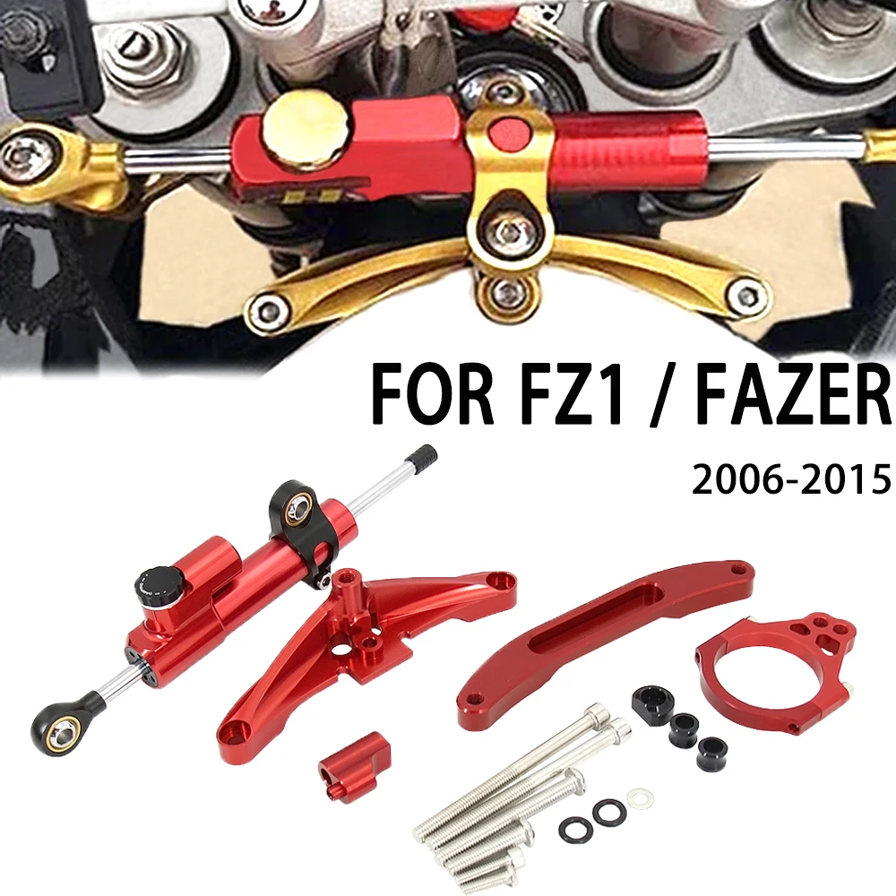 

New Steering Damper For Yamaha FZ1 FAZER 2006 - 2015 Bracket Set Stabilizer Linear Dampers Mounting Support