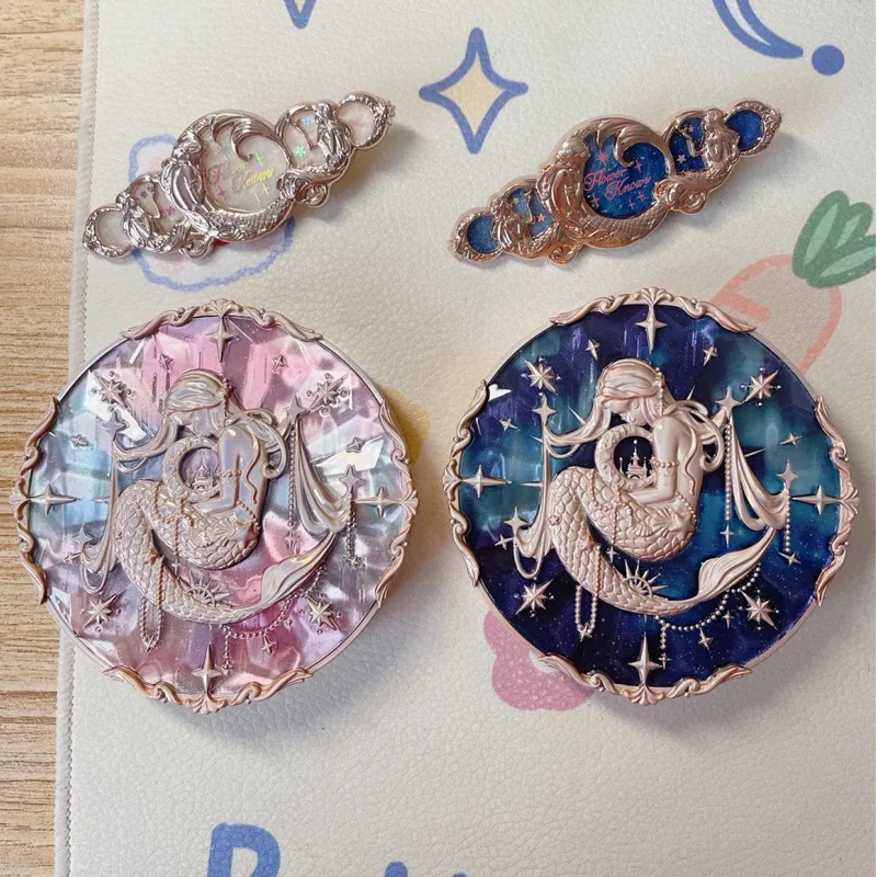 

Flower Knows Moonlight Mermaid Series Pressed Setting Powder Matte Soft Focus Oil Control Waterproof Women Beauty Face Makeup