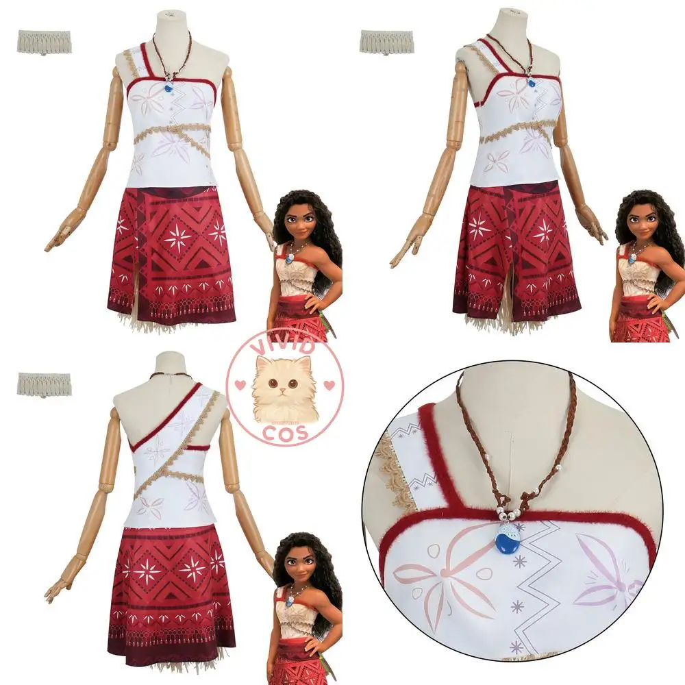 حار شخصية الفيلم والتلفزيون تأثيري حلي أنيمي موانا فستان مثير مجموعة لعب الأدوار للنساء كوميك كون حفلة الهالوين الزي