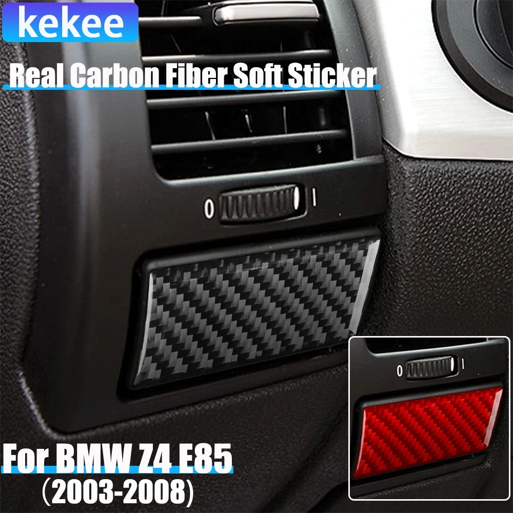 

Real Carbon Fiber Car Accessories Air Vent Surround Decorative Cover Soft Sticker For BMW Z4 E85 2003 2004 2005 2006 2007 2008