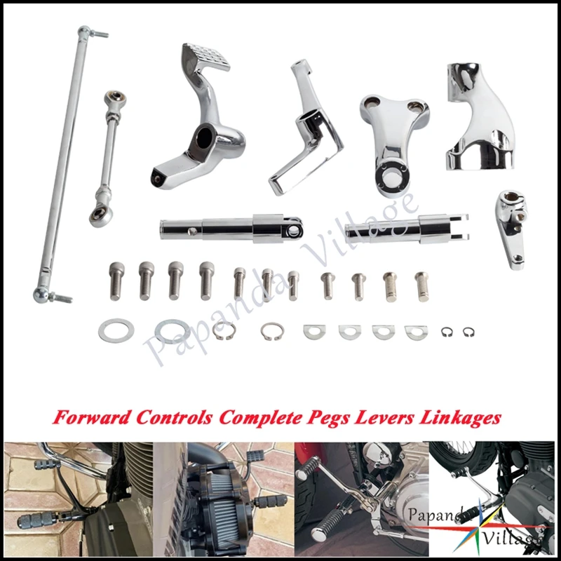 

Motorcycle Forward Controls Complete Kit Foot Pegs Levers Linkages For Harley Sportster 883 XL1200 XL883 Custom Iron 2004-2013