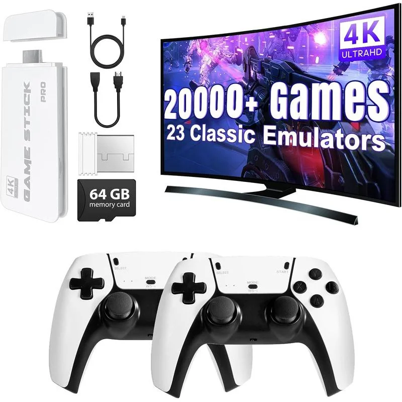 

The New Popular Game Retro Game Console Has More Than 20000 Games With 4K Output And 64GB Portable Game System.