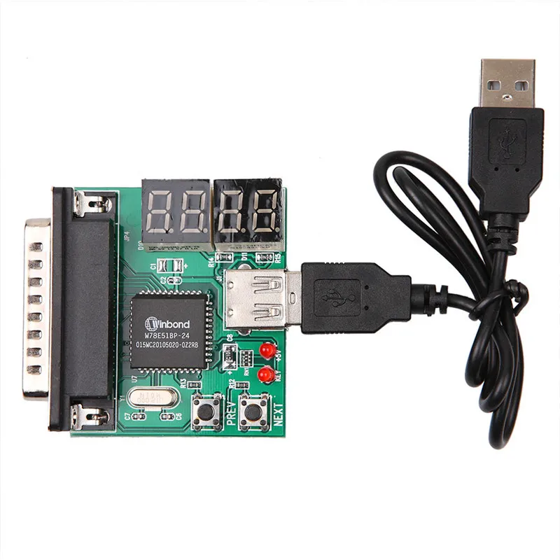 

kebidumei Computer Accessories PCI PC Diagnostic Card USB Post Card Motherboard Analyzer Tester for Notebook Laptop