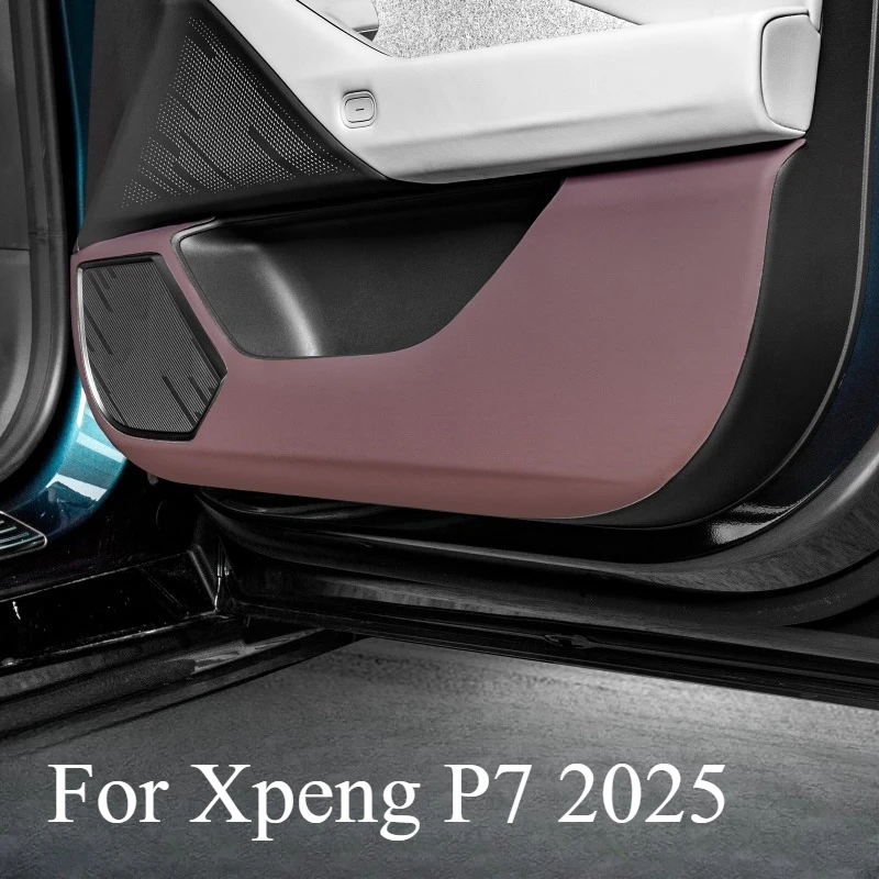 

For Xpeng P7 2025 Custom Car Door Kick Guards - Premium Thickened Leather Protective Pads