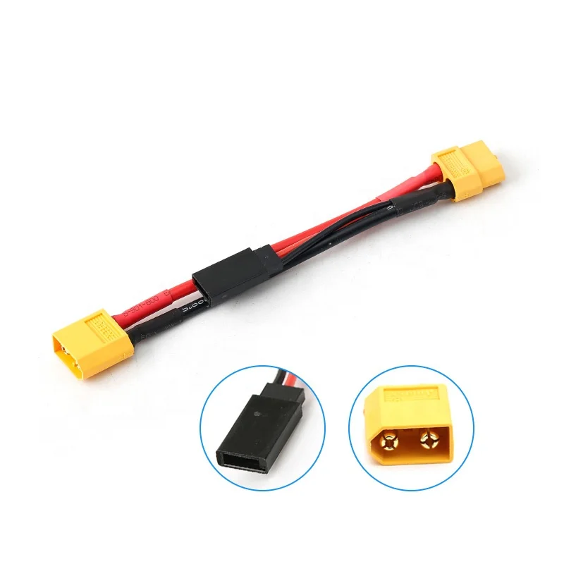 10PCS Amass XT60 14AWG 150mm RC Lipo Battery Cable Extension Female Male Deans T Plug JST Futaba Connector Splitter 14AWG 150mm