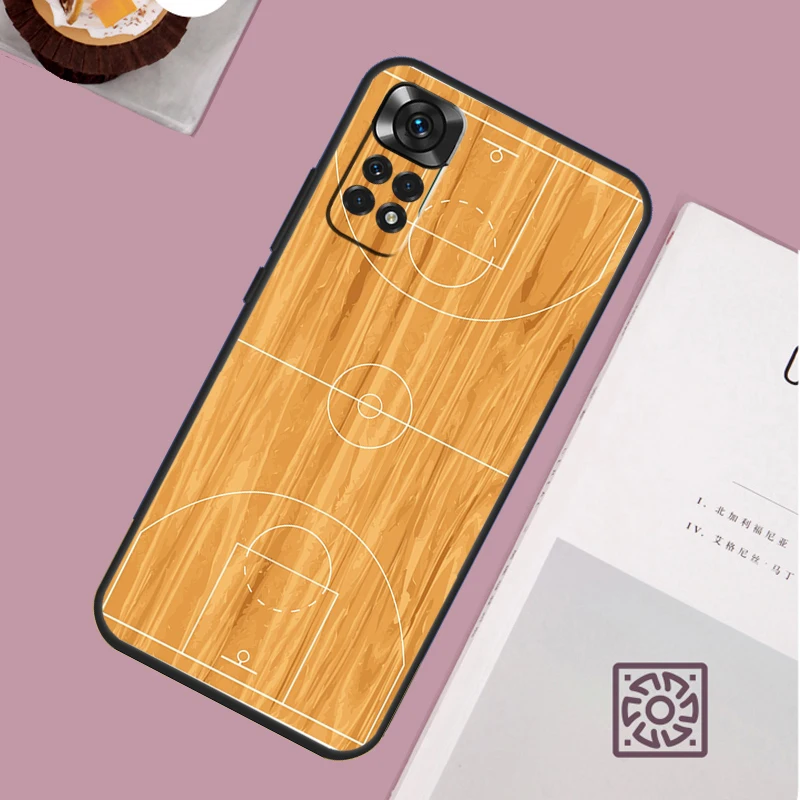 Basketball Court Diagram Case For Xiaomi Redmi Note 12 11 8 9 10 13 Pro 12S 11S 10S 9S Redmi 13C 9C 10C 12C Cover