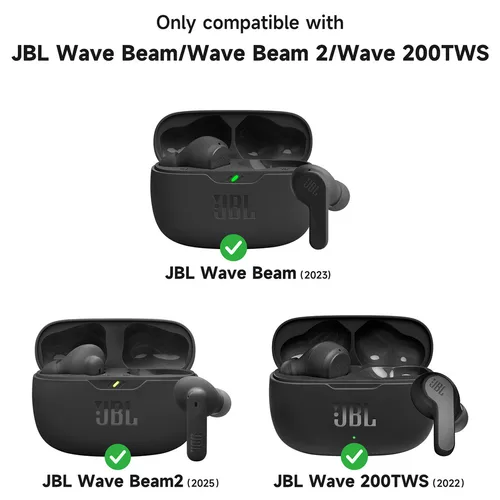 Imagen 2 del producto Funda SURITCH para auriculares JBL Wave Beam 2 / JBL Wave Beam / JBL Wave 200TWS, cubierta magnética, con mosquetón y kit de limpieza