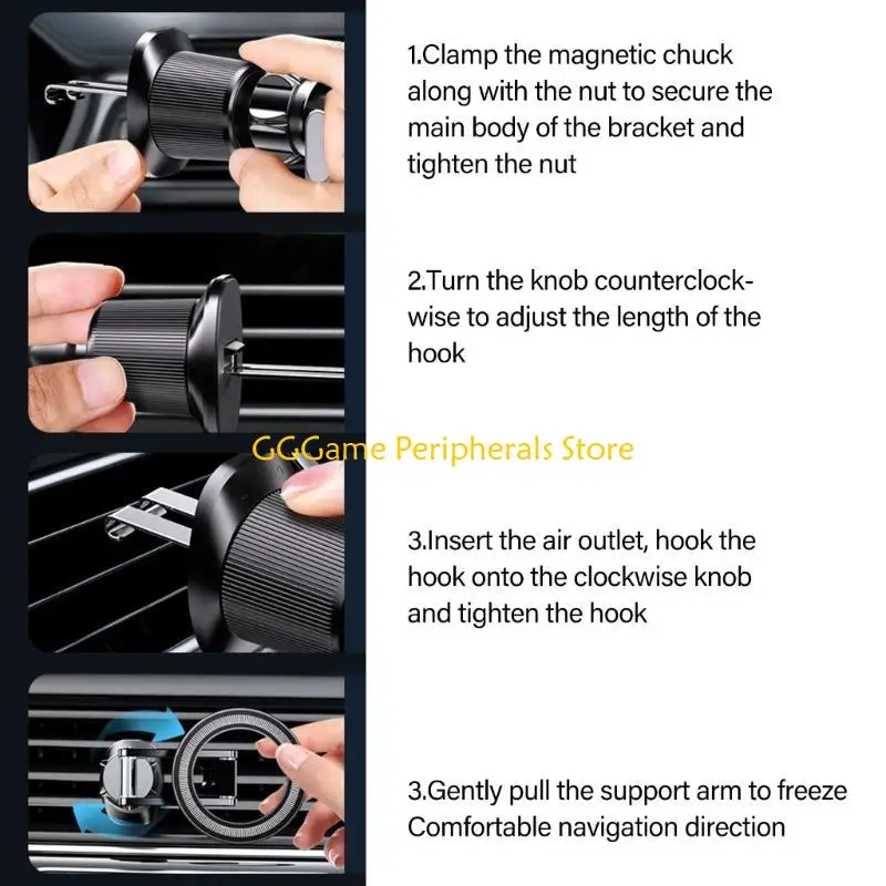 

U55B Магнитный автомобильный держатель для телефона с вентиляционным отверстием Автомобильная подставка для телефона для Сильный