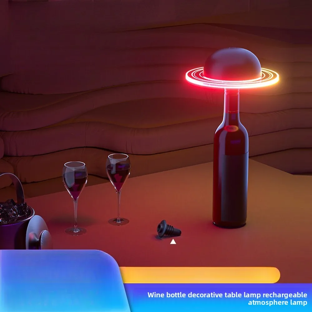 

Desk Lamp Bar Charging Desktop Atmosphere Wine Bottle Lamp Living Room Bedroom High Value Decorative Atmosphere Lamp