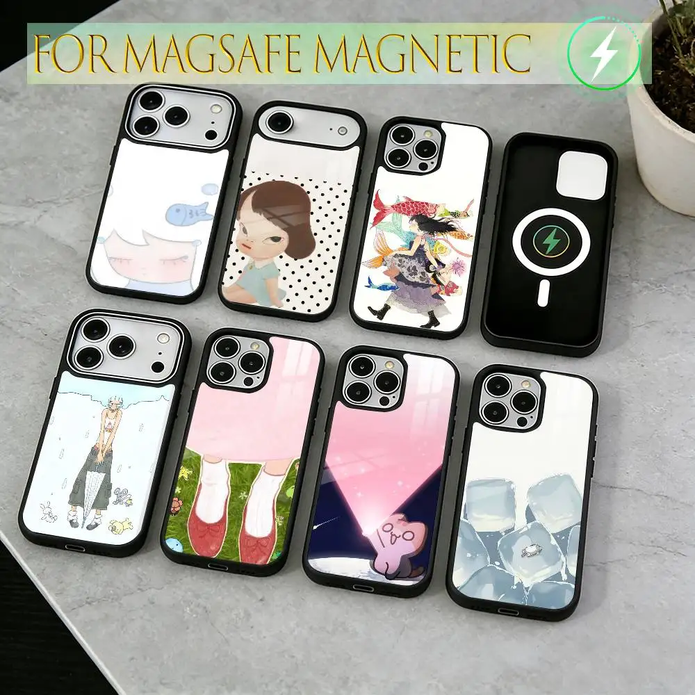 

Lovely girl Phone Case For iPhone17,16,15,14,13,12,11 Plus,Pro Magnetic For Magsafe Wireless Charging