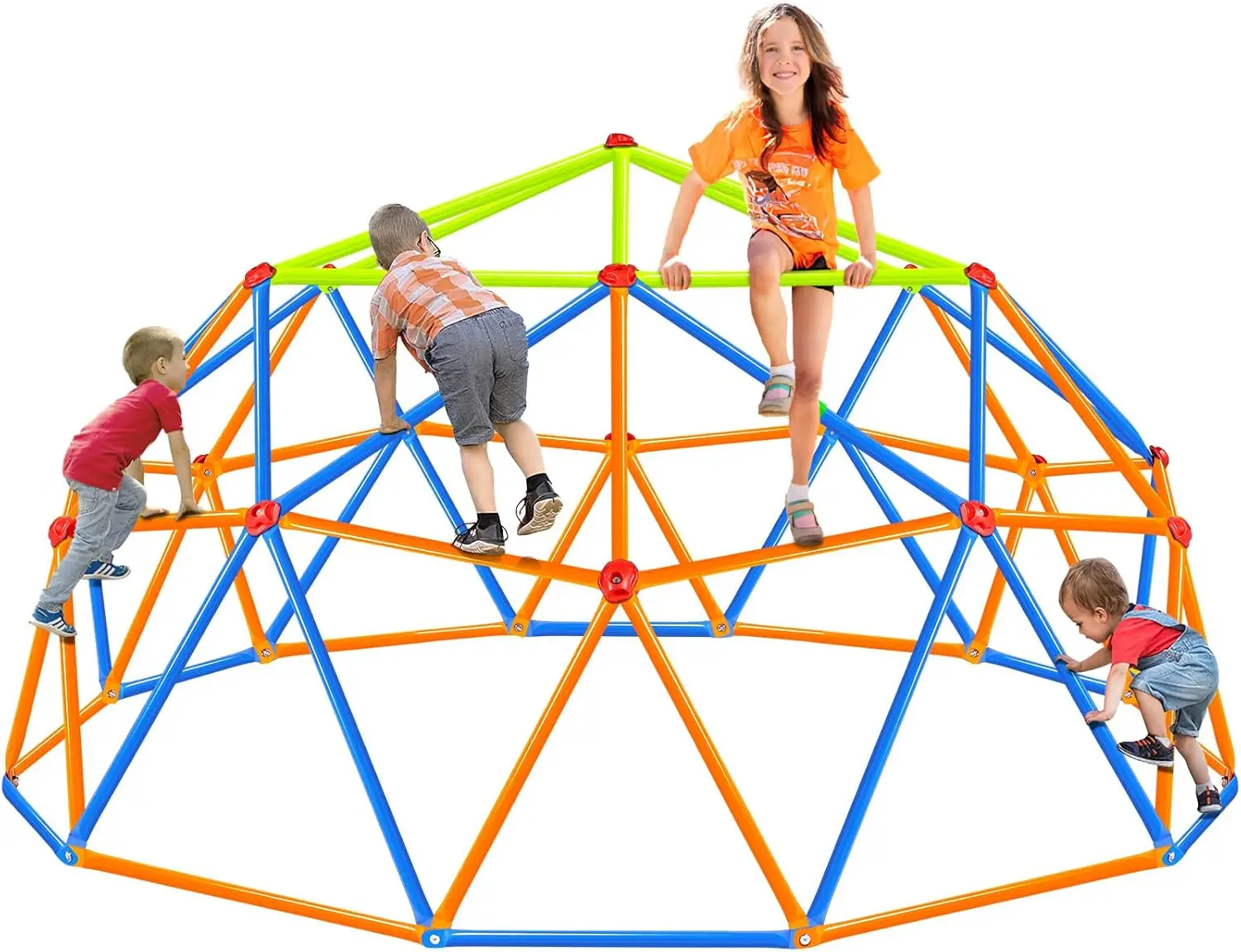 Climbing Dome Upgraded 10FT Climber for Kid 3-10 Jungle Gym Monkey Bar Backyard Geometric Support 800LBS Outdoor Play Equipment