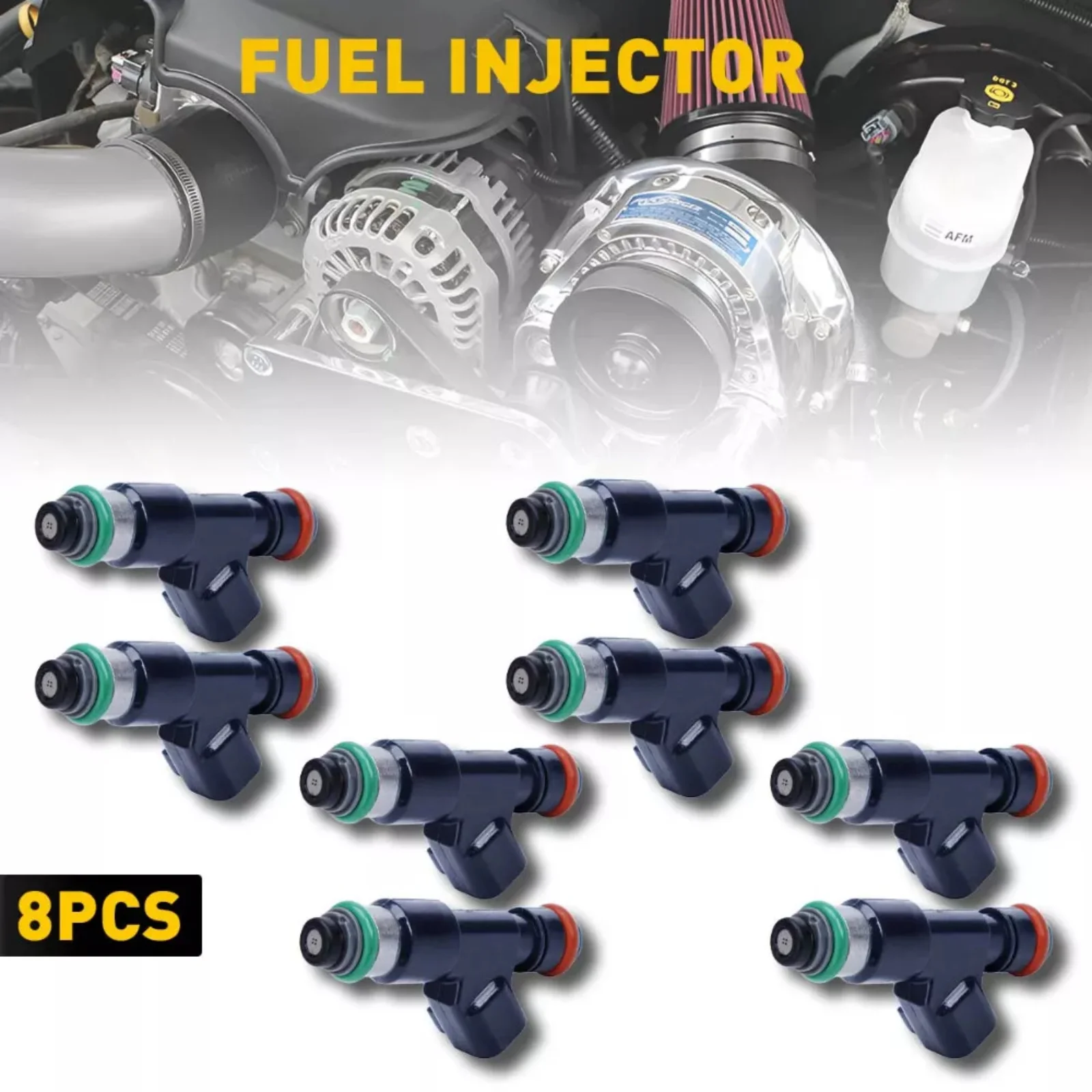 12594512 2172436 FJ977 67578 8pcs New Fuel Injector for Chevrolet Avalanche Silverado Suburban Tahoe GMC Savana Sierra