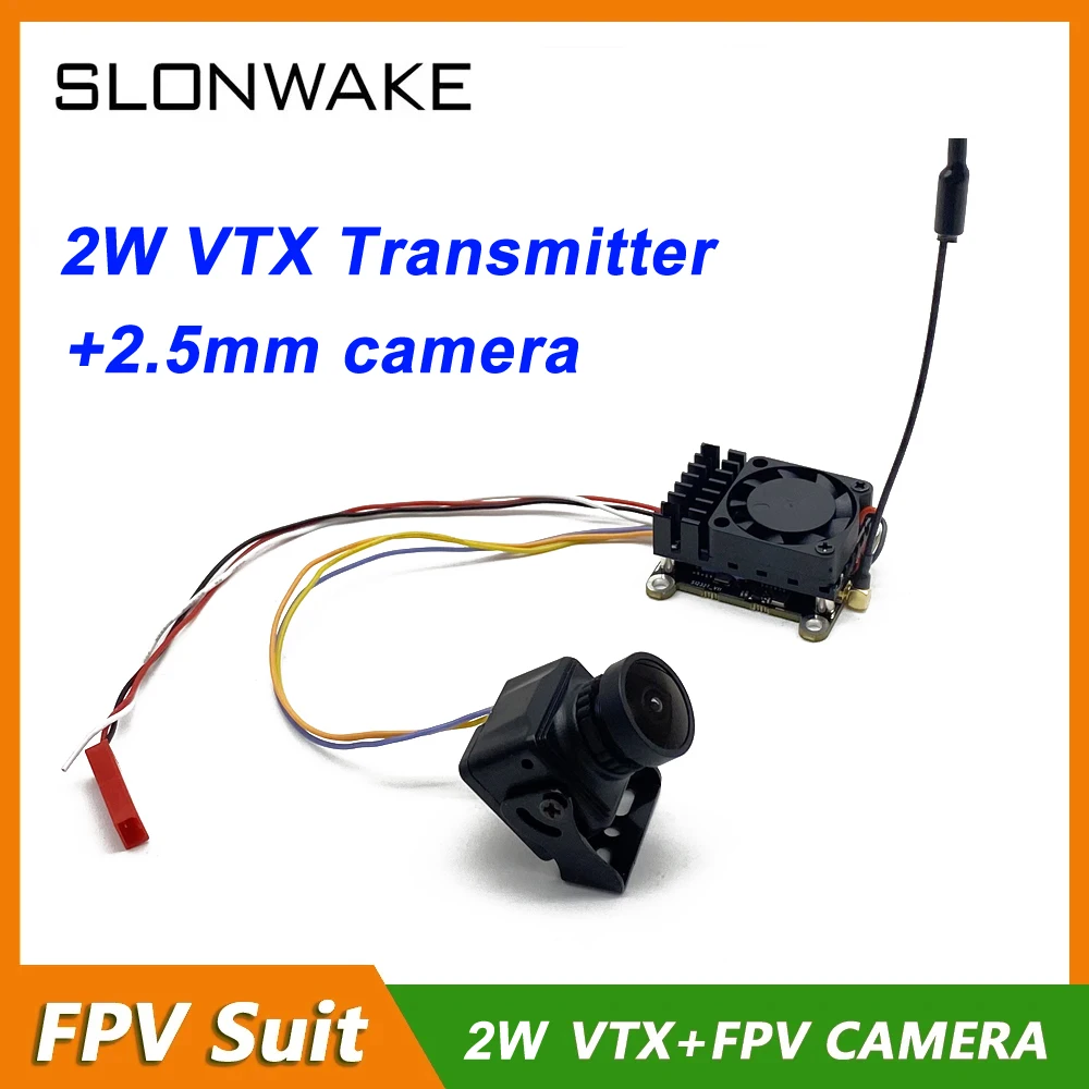 Long Range 5.8G 48CH 200/500/1000/2000mW adjustable VTX Transmitter and 2.5mm lens 1200TVL fpv camera support TBS for RC Planes