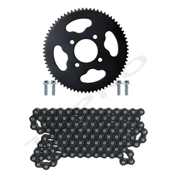 219 Chain Rear Sprocket 76T / Reinforced 219H Kart Driven Chain 112 Links For Go Kart Racing Kart Drift Trike Dirt