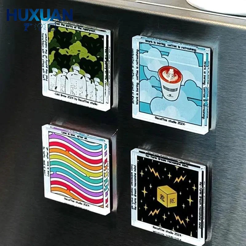 10Pcs DIY Magnetic Sheet Refrigerator Magnets Square Round For Crafts Home Office Notice Board Use