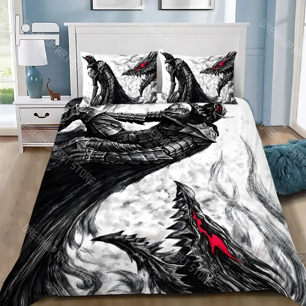 

Anime Berserk Duvet Cover Pillowcase Bedding Set Adult Boy Girl Bedroom Decoration Children Gift Single Double Large Size