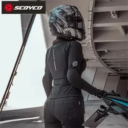 Summer Breathable Women's SCOYCO Motocross Motorcycle Armor Knight Riding Protect Anti Fall Soft Motorbike Armors Racing Jacket