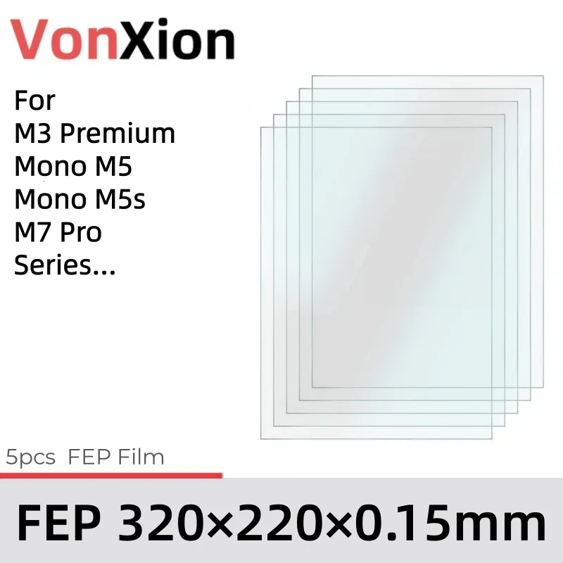VonXion 5 قطعة FEP الإصدار فيلم 320x220x0.15 مللي متر ل ANYCUBIC الفوتون M3 قسط أحادية M5 M5s سلسلة M7 برو ثلاثية الأبعاد ملحقات الطابعة #1