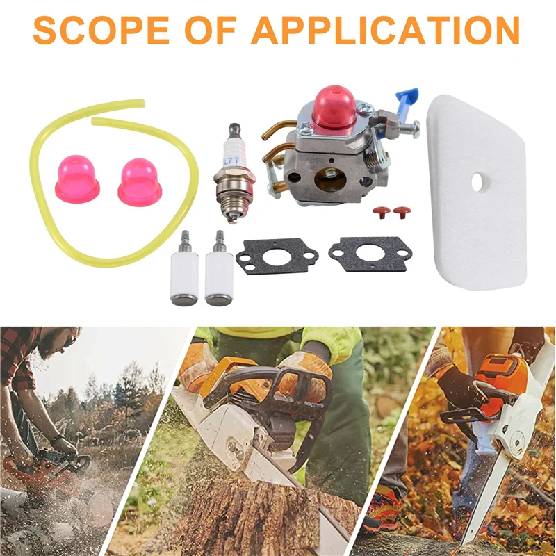 Комплект фильтров прокладок карбюратора для триммера Husqvarna 124L 125L 125Ld 128C 128Cd 128L 128Ld 128R