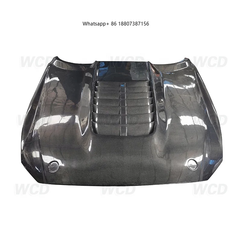 

Auto Car Modification Body Parts Carbon Fiber Material Engine Bonnet Hood for 2015-2021 forFord Mustang Hood GT500 Style