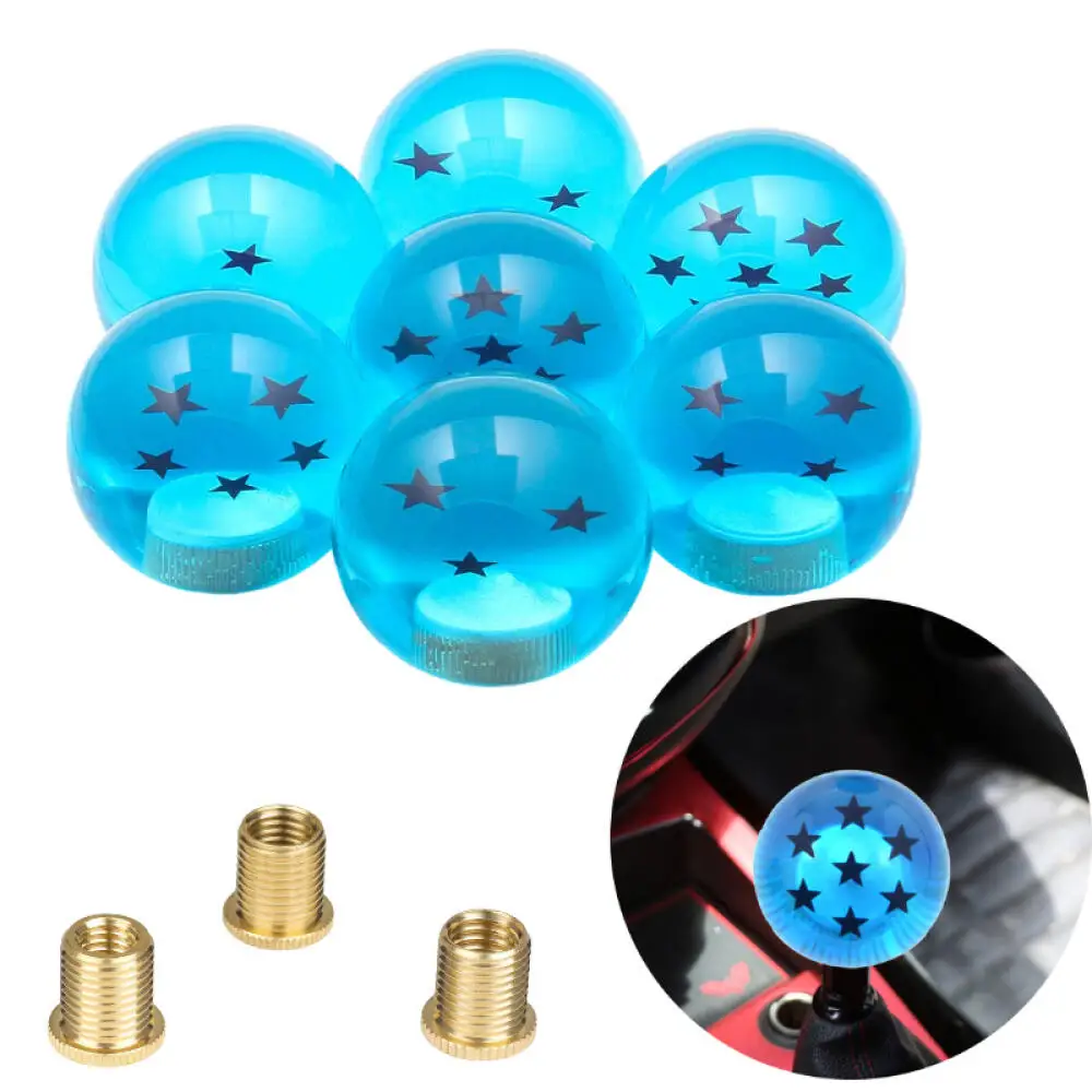 Dragon Ball Super Z Shift Lever Universal Auto Shift Knob Anime Cosplay blue Ball 54mm Diameter Gear Shift Knob 1-7 Stars Ball - view 2