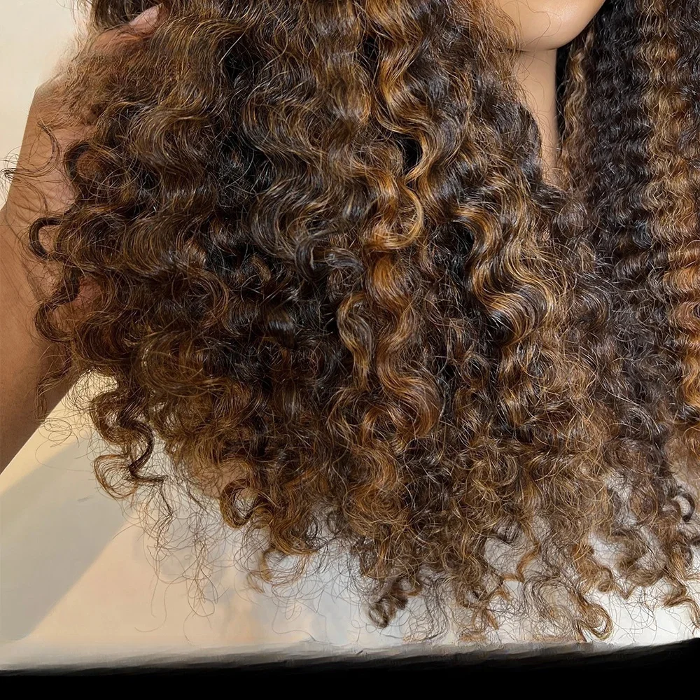 

180% Плотность Кудрявый Вьющийся Выделенный Блондин Предварительно Сорванные Натуральные Волосы Мягкий 26-дюймовый Парик Фронта Шнурка Для Чернокожих Женщин Детские Волосы Бесклеевые