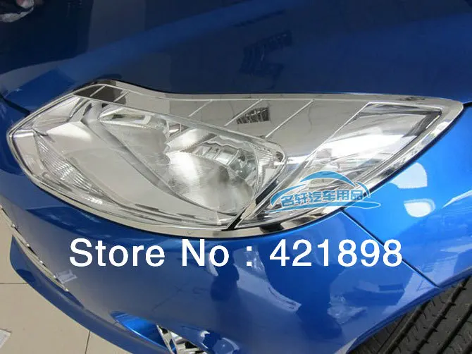 For Ford Focus 2012 2013 2014 ABS chrome Head light cover trim  2 pcs new! Car Accessories Stickers