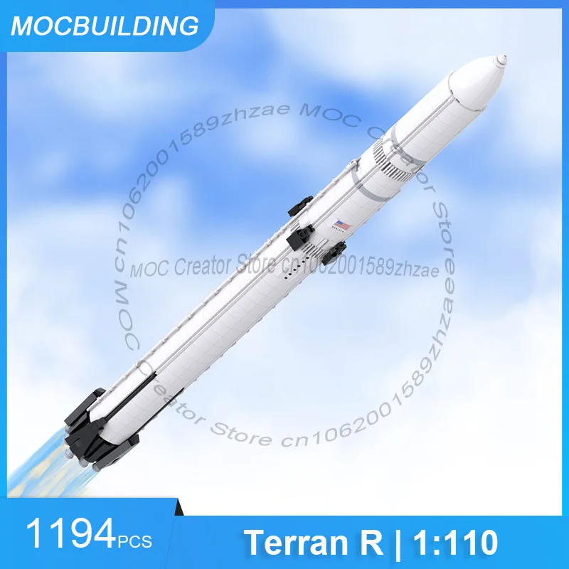 

Terran R Heavy-Lift Two-Stage 1:110 Scale Space MOC Building Blocks DIY Assemble Bricks Collection Display Toys Gifts 1194PCS