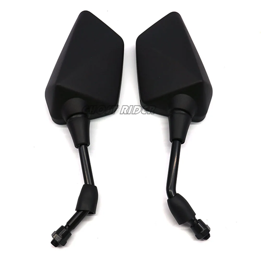 1 زوج دراجة نارية مرايا الرؤية الخلفية لكاواساكي versys 650 z900 z1000 Z800 Z650 ER-6N 10 مللي متر الجانب الخلفي مرآة محدبة #4