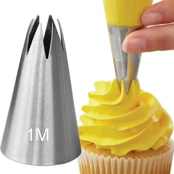 Open Star Pastry Tips for Cakes Confectionery 6 Teeth 1M Cream Pastry Nozzles reposteria Fondant Decorating Tips Baking Tools