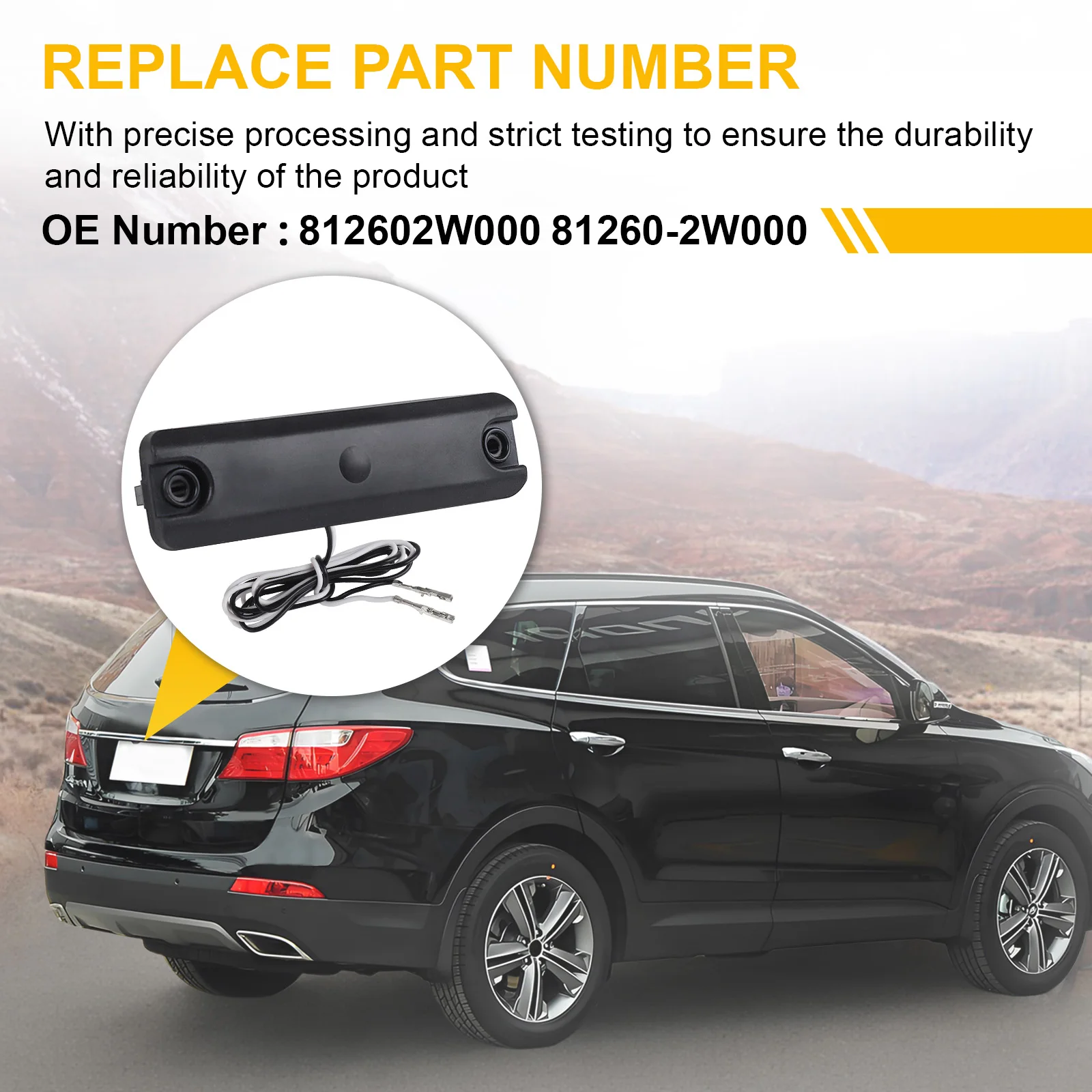 CNSPEED 812602W000 81260-A1000 Outside Trunk Lid Lock Release Handle Switch For Hyundai Santa Fe XL4 2013-2019 Tailgate Switch 6