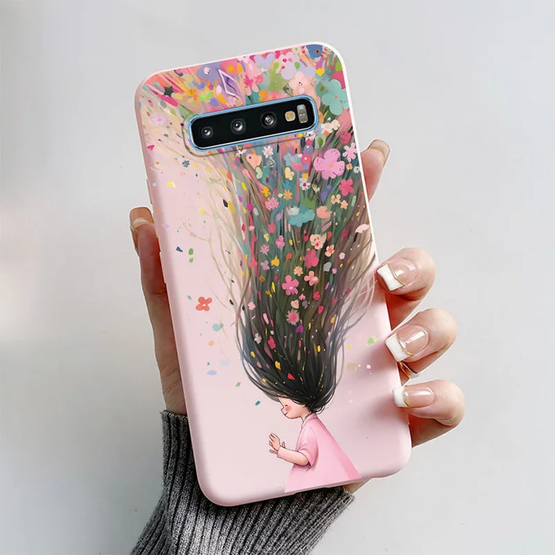 Case For Samsung Galaxy S10 S 10 Plus S10E Phone Cover Cute Butterfly Painted Soft TPU Coque For Samsung S10 5G S10+ S10E Funda
