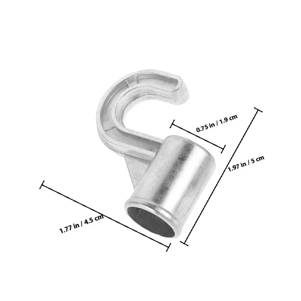 4Pcs Metal Closet Hooks Thickened Aluminum Alloy Heavy Duty Wardrobe Rod Hooks Closet Space Saver Hanger Connectors for Clothes view 2