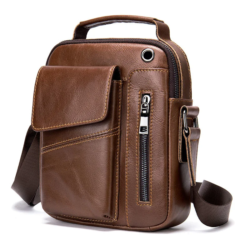 

Small Bags Men's Shoulder for Men Genuine Leather Male Crossbody Messenger Desinger Handbags