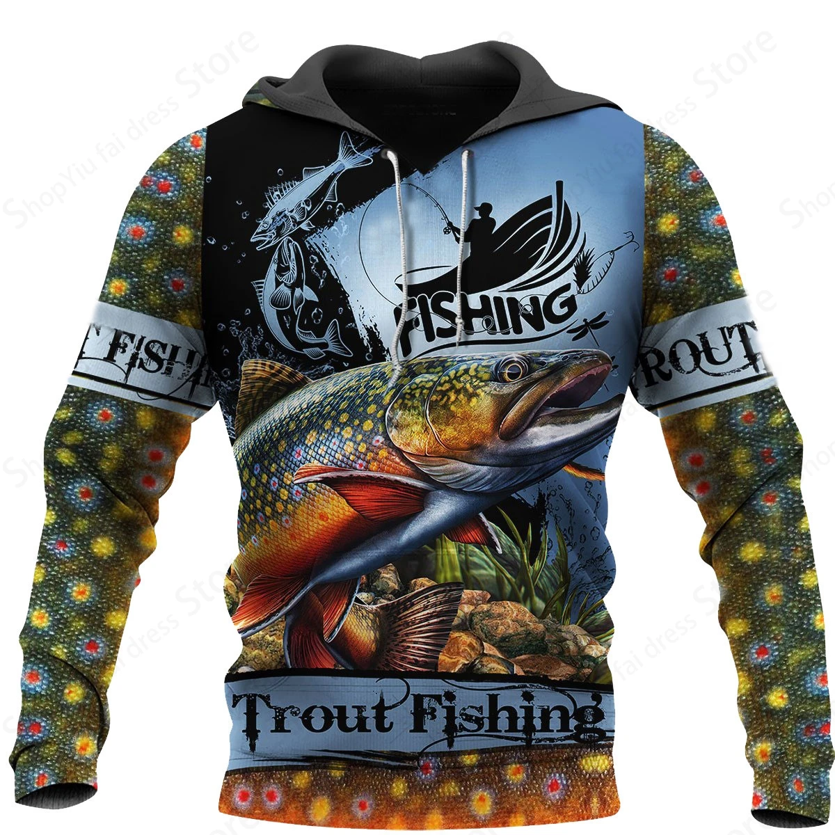 

Fishing 3d Print Hoodies Men Fashion Oversized Hoodies Women Sweats Boy Coats Men's Clothing Male Tracksuits Outdoors Sportwear