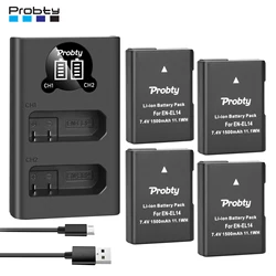 1500mAh EN-EL14 ENEL14 EN EL14 EL14a Battery+ LED USB Pengisi Daya Ganda untuk Nikon D3100 D3200 D3300 D5100 D5200 D5300 P7000