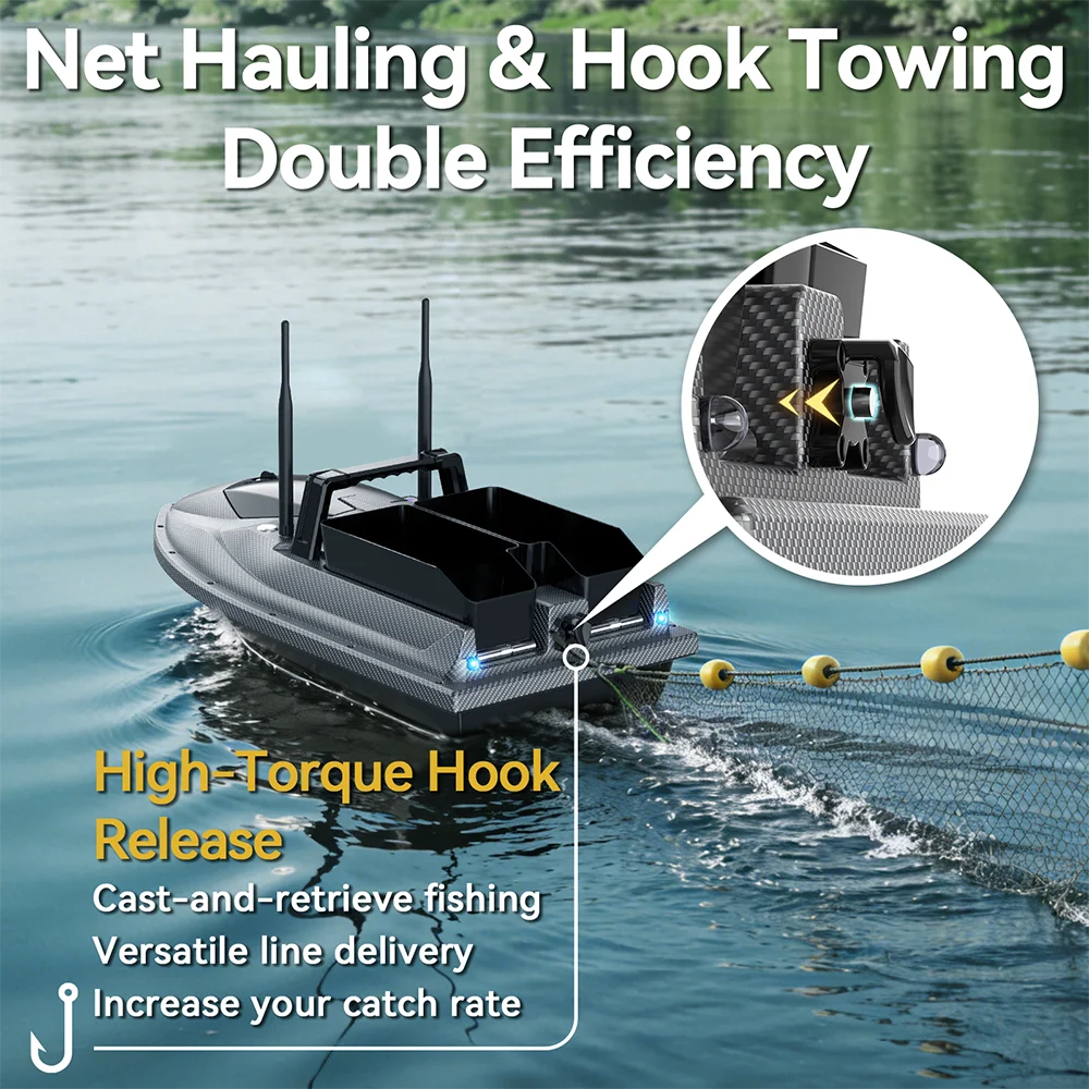 V600 Proソナー魚群探知機付きRCフィッシングベイトボ - Rc Bait Boat Gps Autopilot Fish Finder のレビューと価格