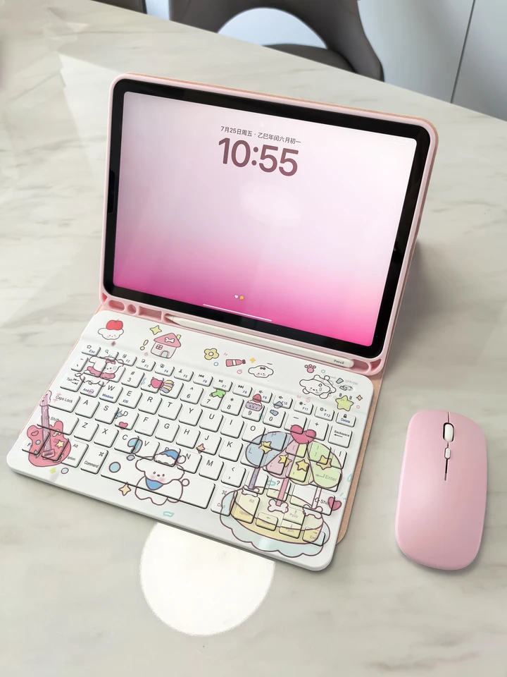 Pink Design Bluetooth Keyboard Wireless Mouse Magic 2026 M4 M5 For