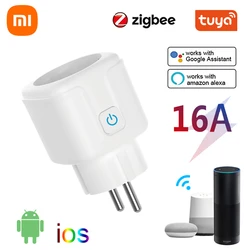 Xiaomi WiFi Smart Plug 16A EU Smart Socket With Power Monitoring Timing Function Smart Life APP Voice Control Via Alexa Google