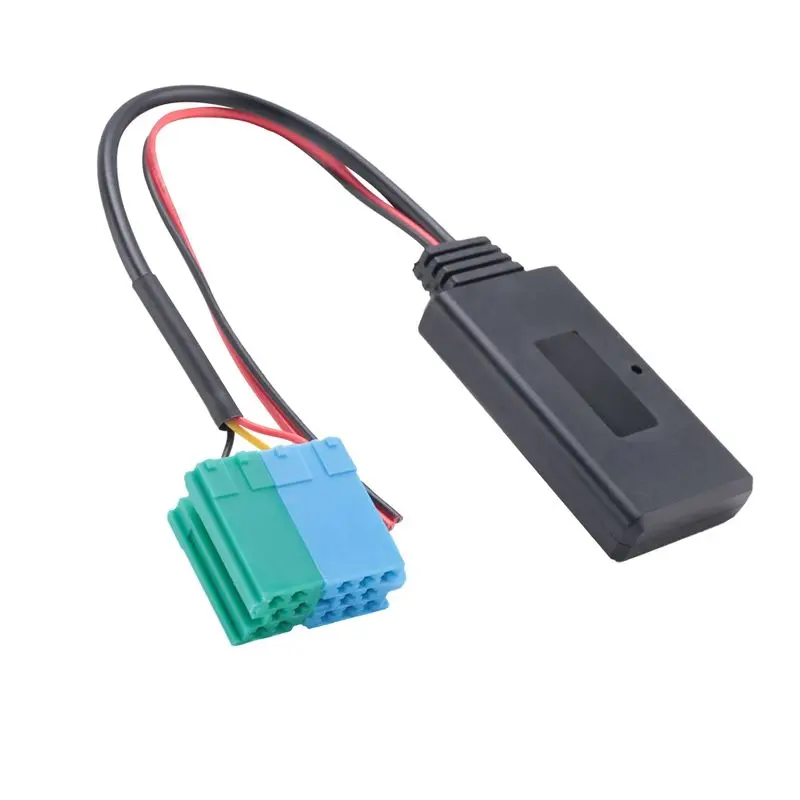 Adaptador de Áudio Bluetooth 5.0 A20K-Car 6+8 Pinos para Trocador de CD e Rádio Visteon Fiat Bravo 2007+ (Cabo Auxiliar)