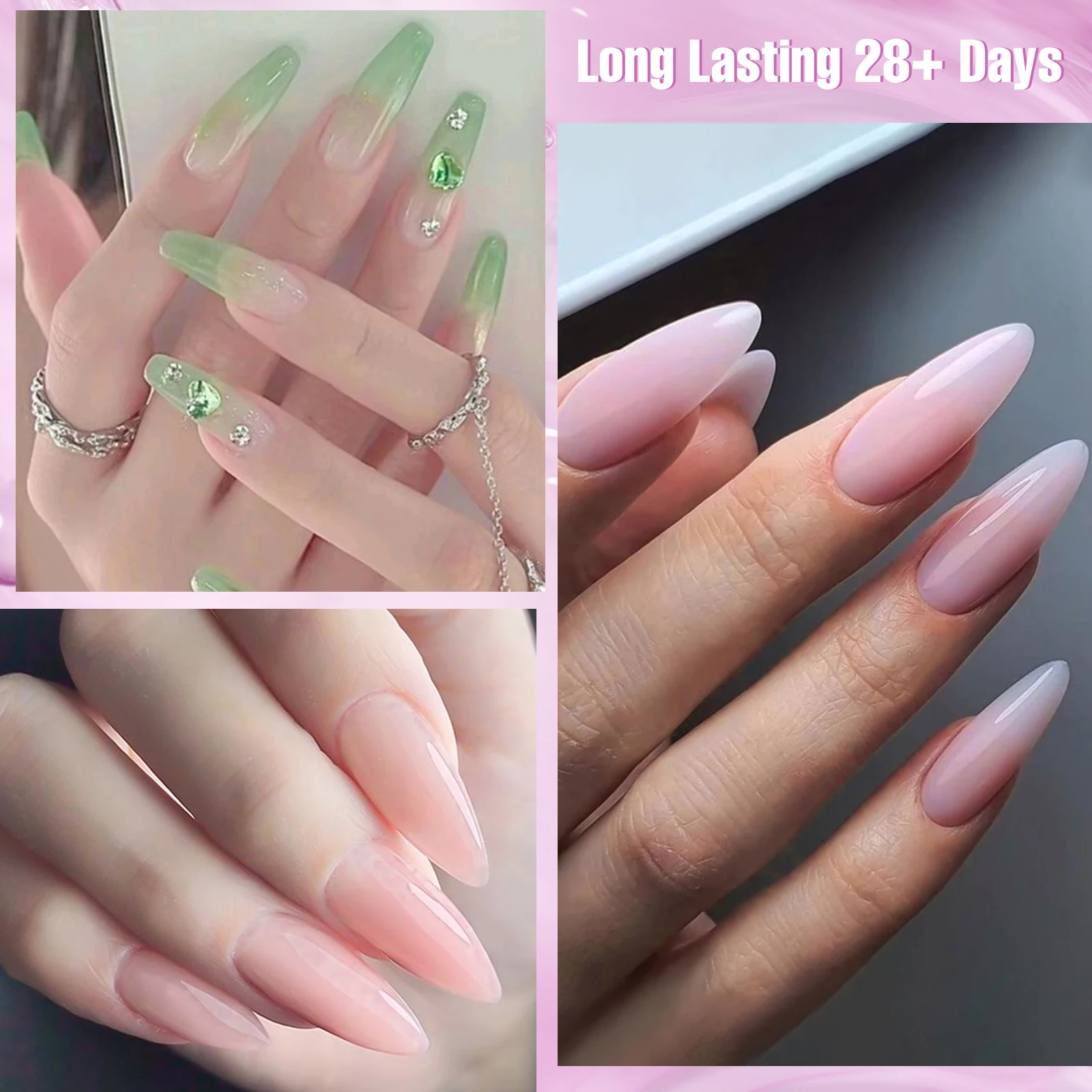 6PCS Mtssii Jelly Sea Glass เล็บเจลชุด 7ML Sea Blue Jelly GEL กึ่งโปร่งใส Soak Off UV LED เล็บเจล