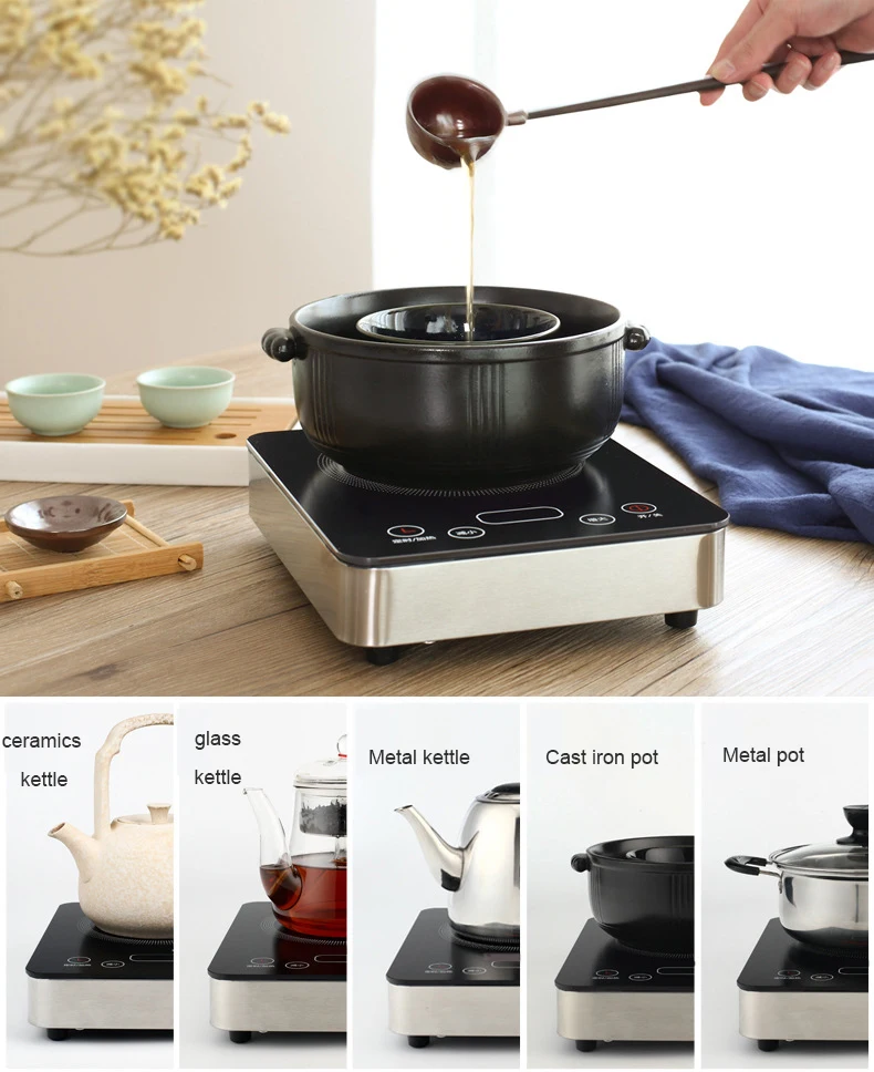 DMWD Mini Electric Ceramic Stove Induction Cooker Hotpot Plate Noodle Cooking Furnace Tea Brewing Water Boiler Heater EU US Plug