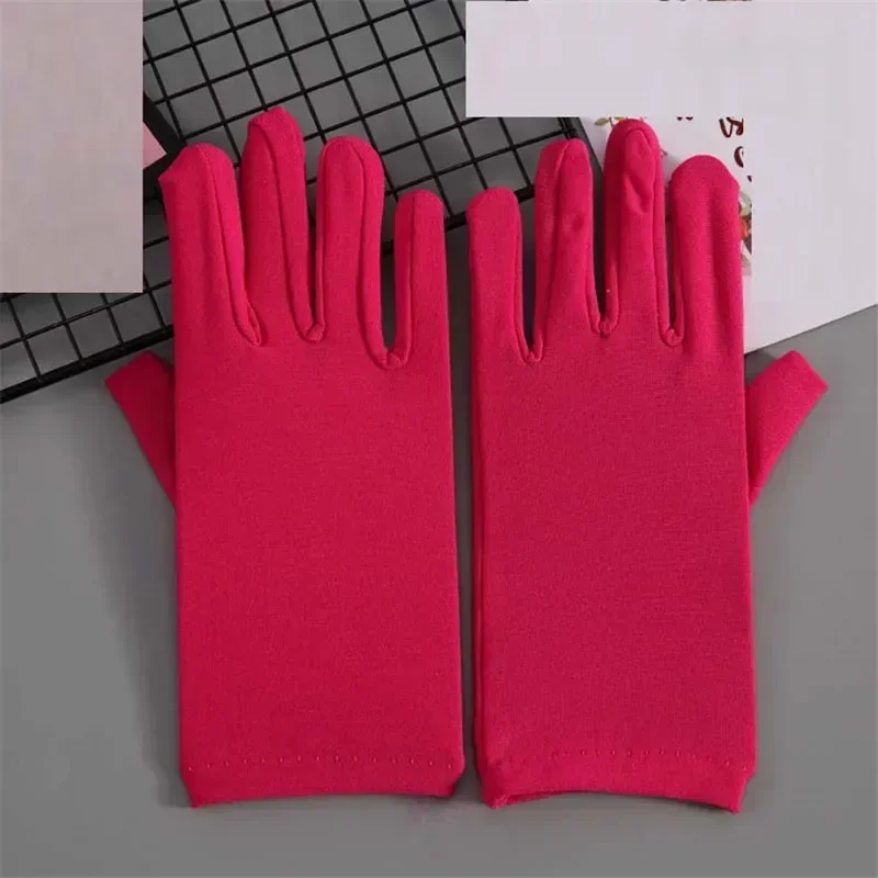 22 cm sexy rekbare elastische korte vingerhandschoenen dames dame bruids bruiloft drama feestaccessoire halloween kostuum cosplay