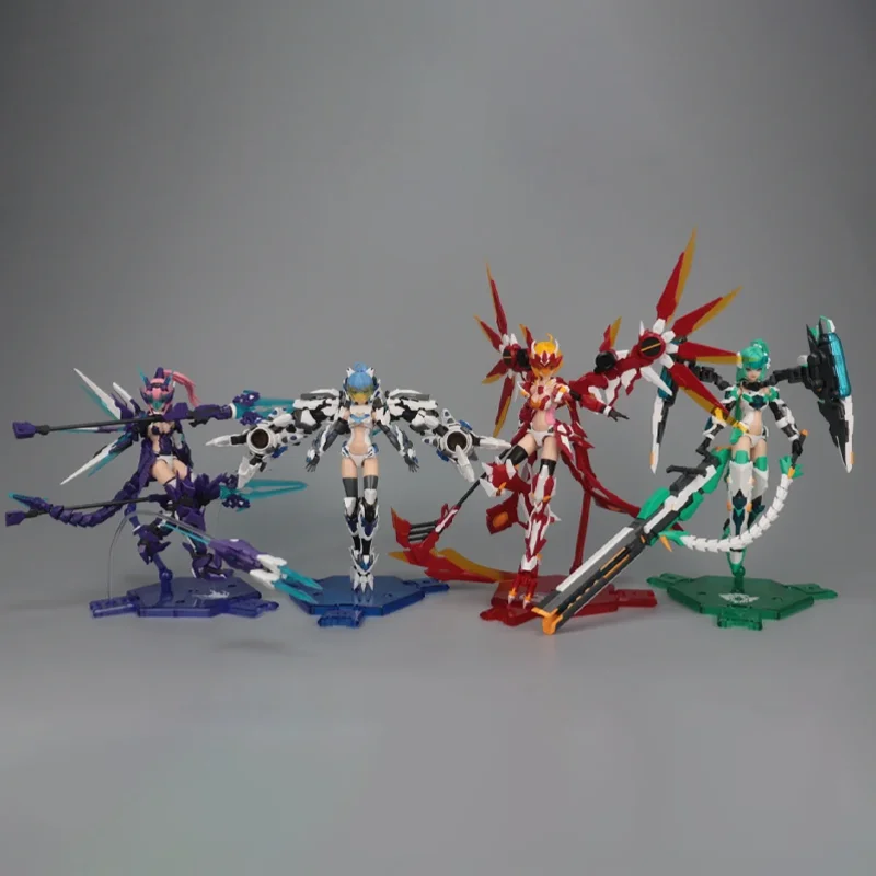 ATKGIRL Seria Cztery Szczęśliwe Zwierzęta Figurka Akcji Mecha Girl Dekoracja Biurka Model do Składania Garage Kit Modna Zabawka Prezent Niespodzianka