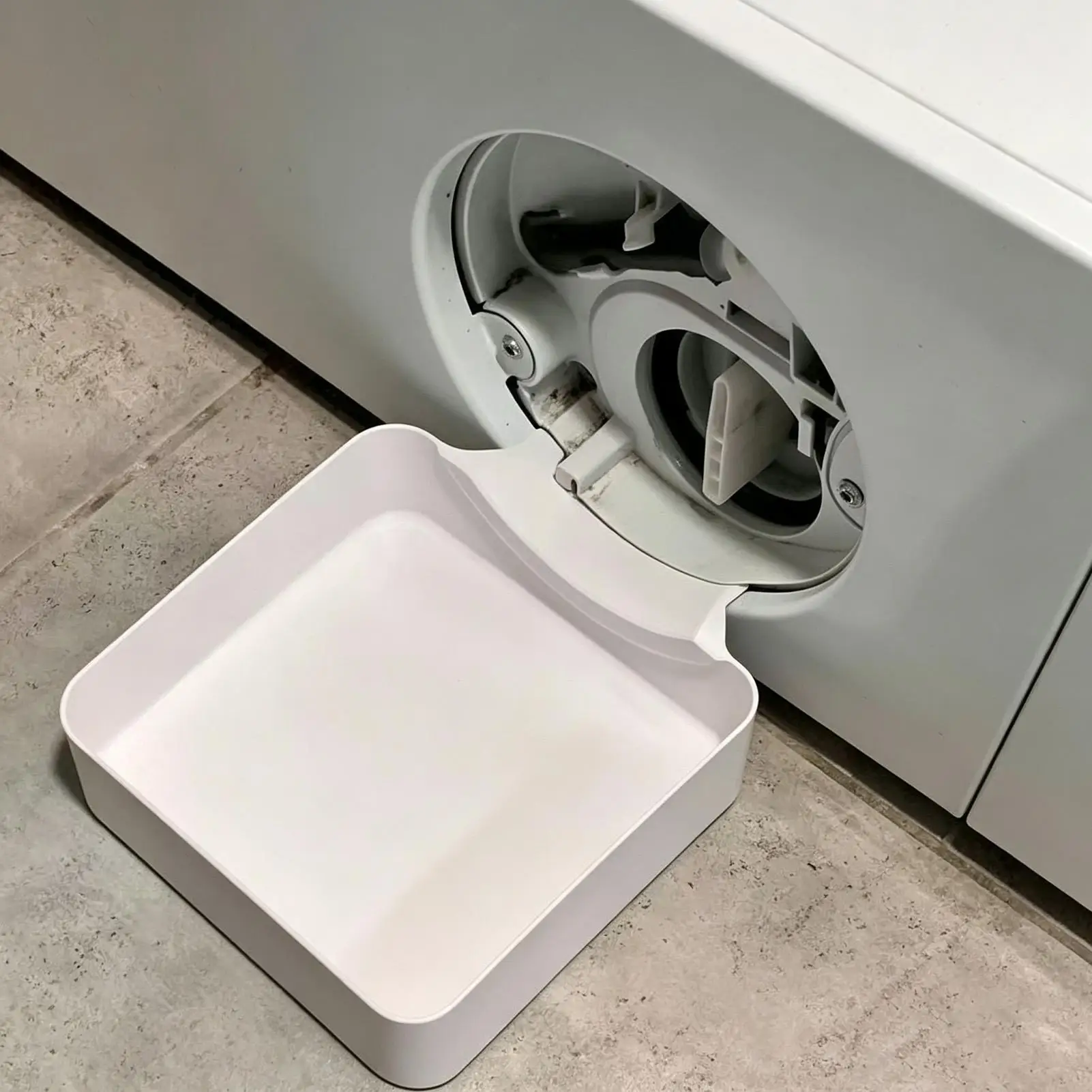 Washing Machine Drainage Tray Drain Funnel Drip Tray for Cleaning Lint Filters Water Catch Tray Stops Floor Spills