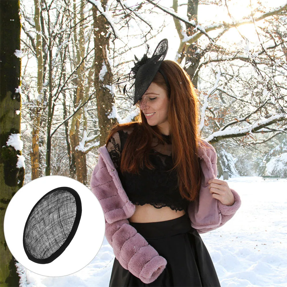 2 قطعة قاعدة قبعة سيناماي على شكل دائري لتقوم بها بنفسك لوازم قبعات الفاسناتور تنفس مادة الكتان أنيقة المعاوضة المشاريع الحرفية #6